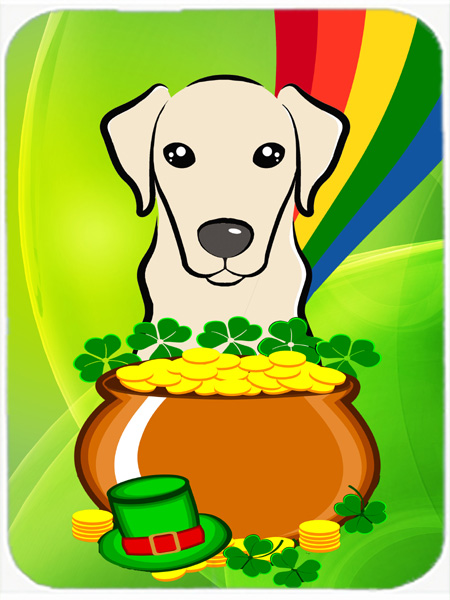 BB1966MP Yellow Labrador St. Patricks Day Mouse Pad- Hot Pad or Trivet