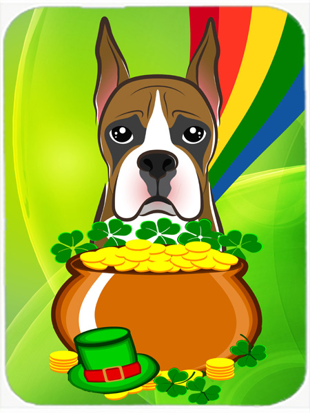 Boxer St. Patricks Day Mouse Pad, Hot Pad or Trivet