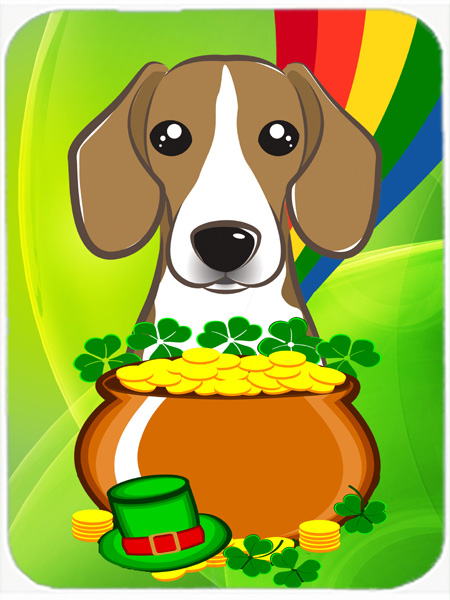 Beagle St. Patricks Day Mouse Pad, Hot Pad or Trivet
