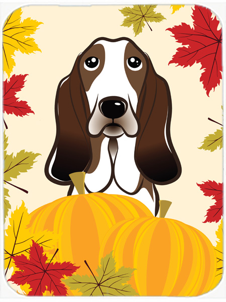 Basset Hound Thanksgiving Mouse Pad, Hot Pad or Trivet