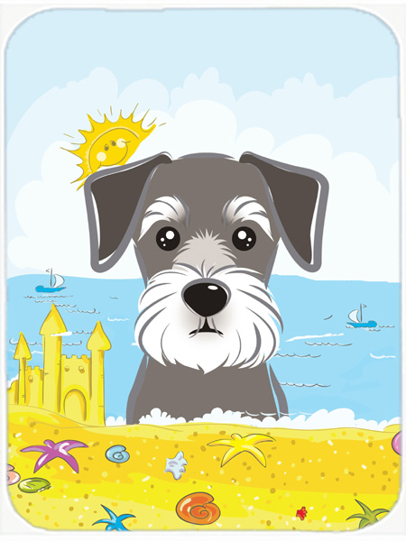 Schnauzer Summer Beach Mouse Pad, Hot Pad or Trivet