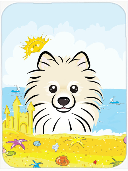 Pomeranian Summer Beach Mouse Pad, Hot Pad or Trivet