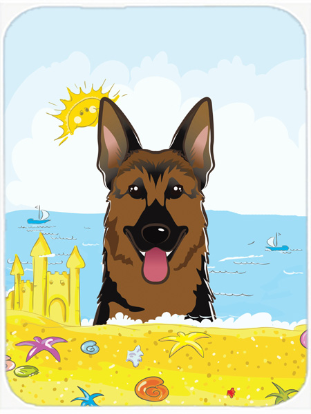 German Shepherd Summer Beach Mouse Pad, Hot Pad or Trivet