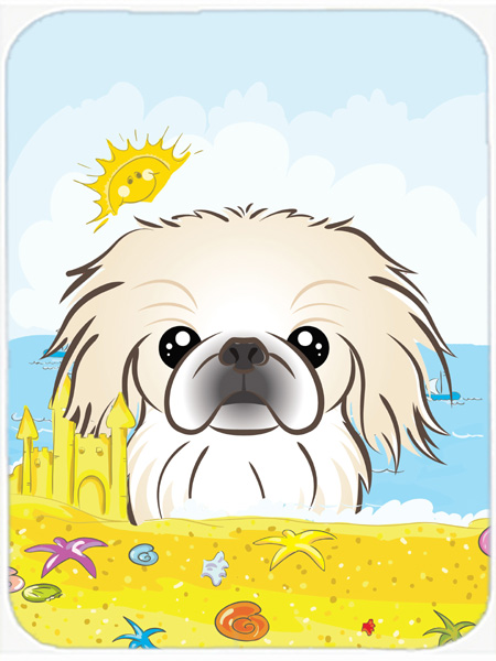 Pekingese Summer Beach Mouse Pad, Hot Pad or Trivet