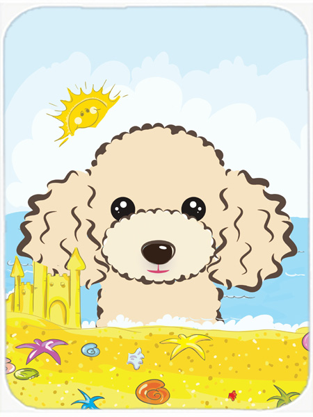 Buff Poodle Summer Beach Mouse Pad, Hot Pad or Trivet