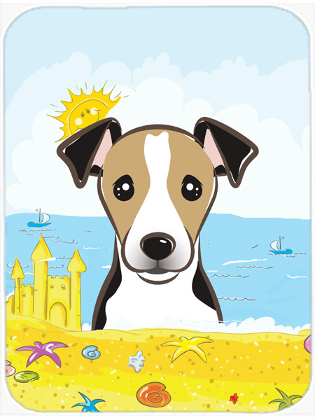 Jack Russell Terrier Summer Beach Mouse Pad, Hot Pad or Trivet