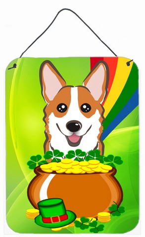 Red Corgi St. Patricks Day Wall or Door Hanging Prints