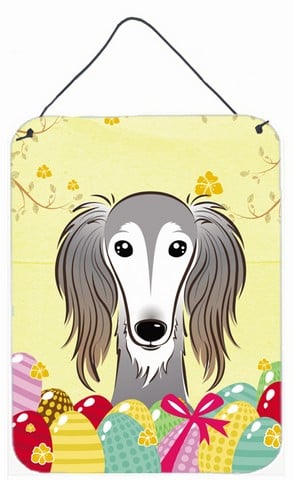 Saluki Easter Egg Hunt Wall or Door Hanging Prints