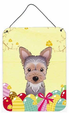 Yorkie Puppy Easter Egg Hunt Wall or Door Hanging Prints