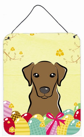 Chocolate Labrador Easter Egg Hunt Wall or Door Hanging Prints