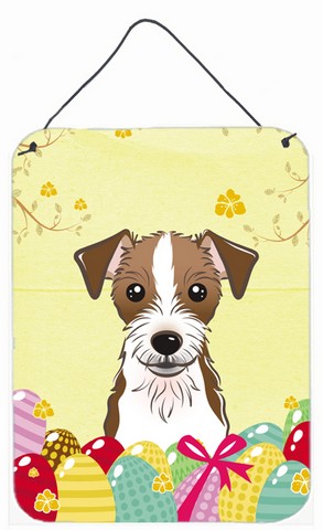 Jack Russell Terrier Easter Egg Hunt Wall or Door Hanging Prints