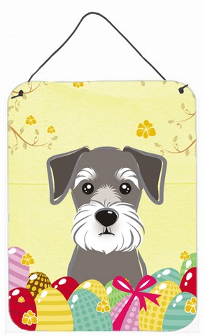 Schnauzer Easter Egg Hunt Wall or Door Hanging Prints