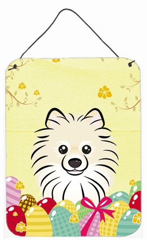 Pomeranian Easter Egg Hunt Wall or Door Hanging Prints