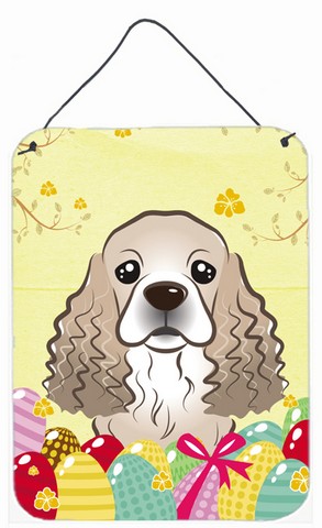 BB1898DS1216 Cocker Spaniel Easter Egg Hunt Wall or Door Hanging Prints