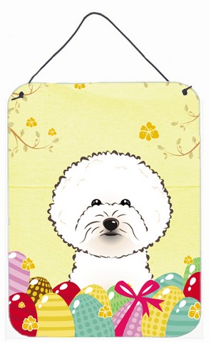 Bichon Frise Easter Egg Hunt Wall or Door Hanging Prints