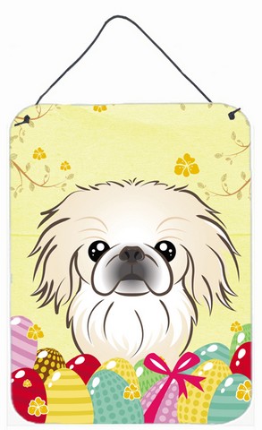 Pekingese Easter Egg Hunt Wall or Door Hanging Prints