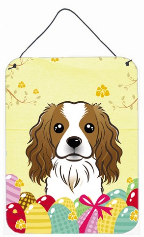 BB1906DS1216 Cavalier Spaniel Easter Egg Hunt Wall or Door Hanging Prints