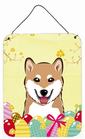 Shiba Inu Easter Egg Hunt Wall or Door Hanging Prints
