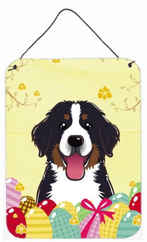 Bernese Mountain Dog Easter Egg Hunt Wall or Door Hanging Prints