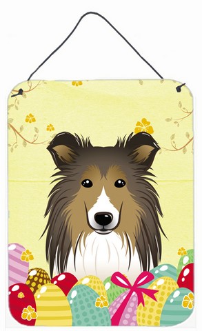 Sheltie Easter Egg Hunt Wall or Door Hanging Prints