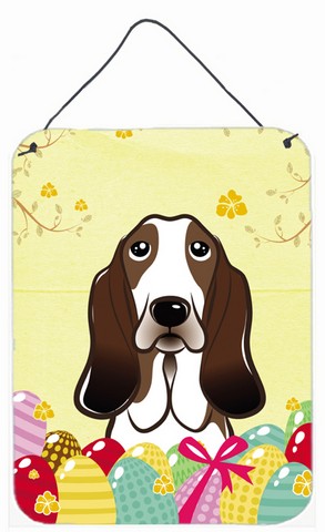 Basset Hound Easter Egg Hunt Wall or Door Hanging Prints