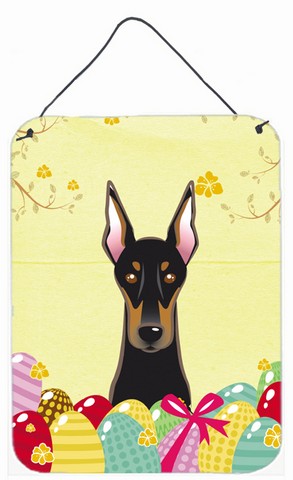 Doberman Easter Egg Hunt Wall or Door Hanging Prints