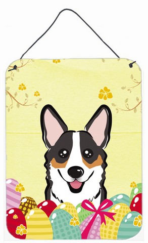 Tricolor Corgi Easter Egg Hunt Wall or Door Hanging Prints