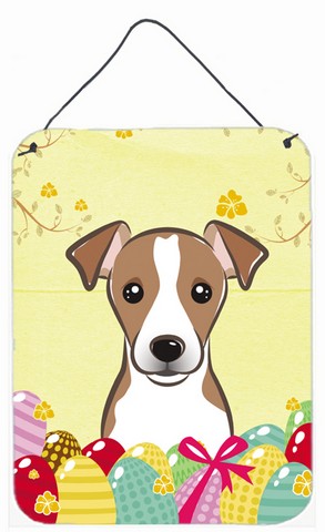 Jack Russell Terrier Easter Egg Hunt Wall or Door Hanging Prints