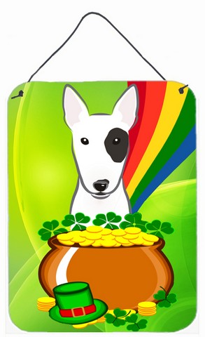 Bull Terrier St. Patricks Day Wall or Door Hanging Prints