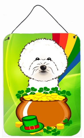 Bichon Frise St. Patricks Day Wall or Door Hanging Prints