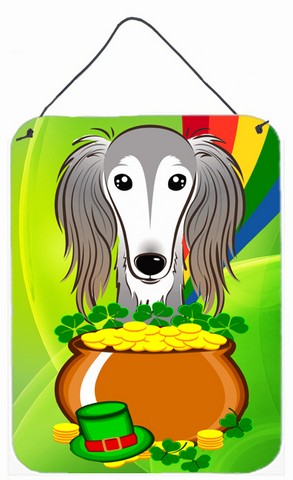 Saluki St. Patricks Day Wall or Door Hanging Prints