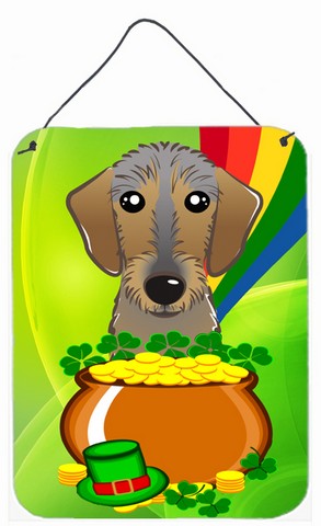 Wirehaired Dachshund St. Patricks Day Wall or Door Hanging Prints