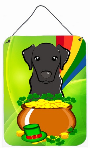 Black Labrador St. Patricks Day Wall or Door Hanging Prints