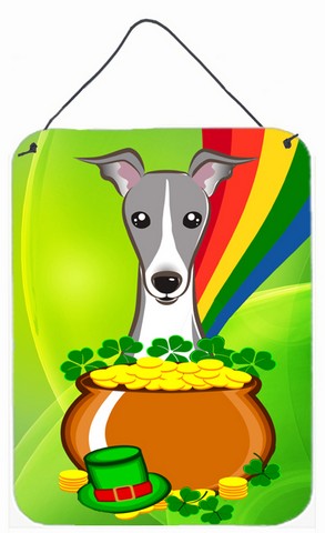 Italian Greyhound St. Patricks Day Wall or Door Hanging Prints