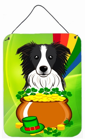 Border Collie St. Patricks Day Wall or Door Hanging Prints
