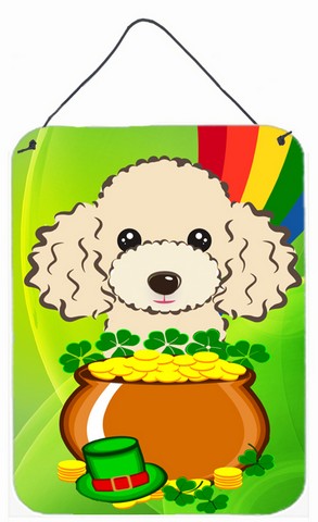 Buff Poodle St. Patricks Day Wall or Door Hanging Prints