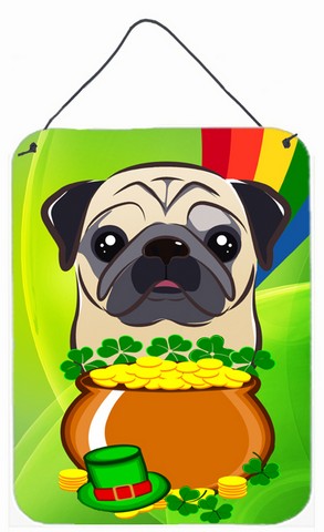 Fawn Pug St. Patricks Day Wall or Door Hanging Prints