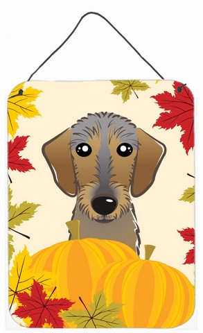Wirehaired Dachshund Thanksgiving Wall or Door Hanging Prints