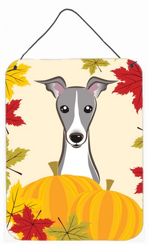 Italian Greyhound Thanksgiving Wall or Door Hanging Prints