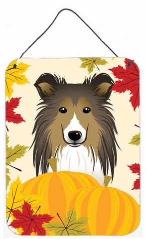 Sheltie Thanksgiving Wall or Door Hanging Prints