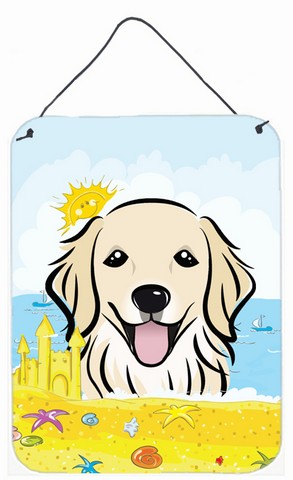 Golden Retriever Summer Beach Wall or Door Hanging Prints