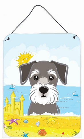 Schnauzer Summer Beach Wall or Door Hanging Prints