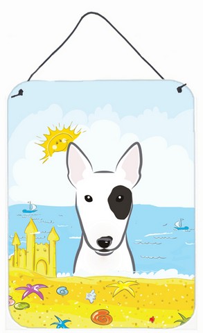 Bull Terrier Summer Beach Wall or Door Hanging Prints