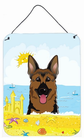 German Shepherd Summer Beach Wall or Door Hanging Prints