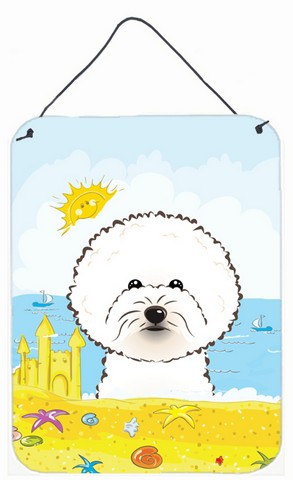 Bichon Frise Summer Beach Wall or Door Hanging Prints