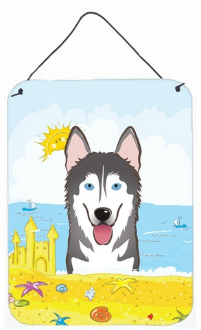 Alaskan Malamute Summer Beach Wall or Door Hanging Prints