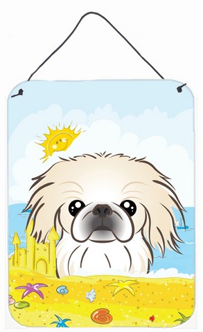 Pekingese Summer Beach Wall or Door Hanging Prints