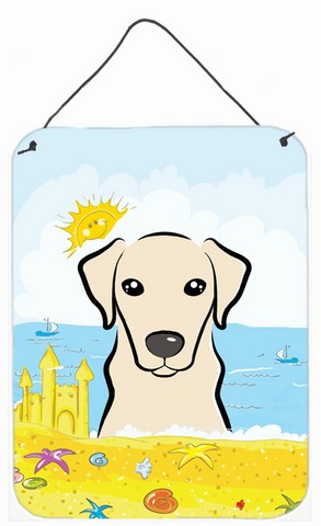 Yellow Labrador Summer Beach Wall or Door Hanging Prints