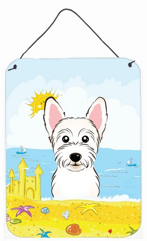 Westie Summer Beach Wall or Door Hanging Prints