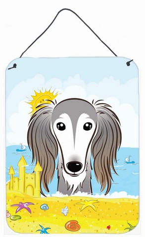 Saluki Summer Beach Wall or Door Hanging Prints